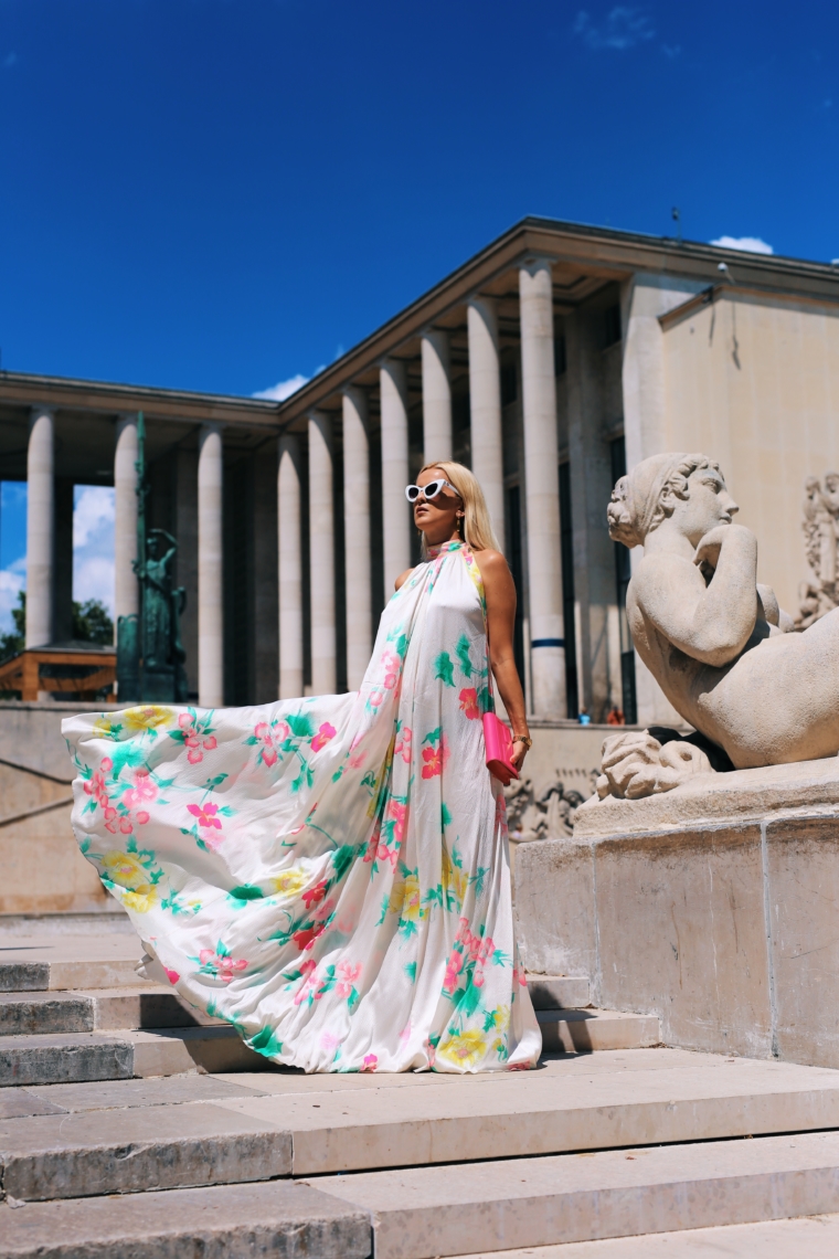 paris haute couture fashion week 2018 2019 streetstyle leonard white silk dress