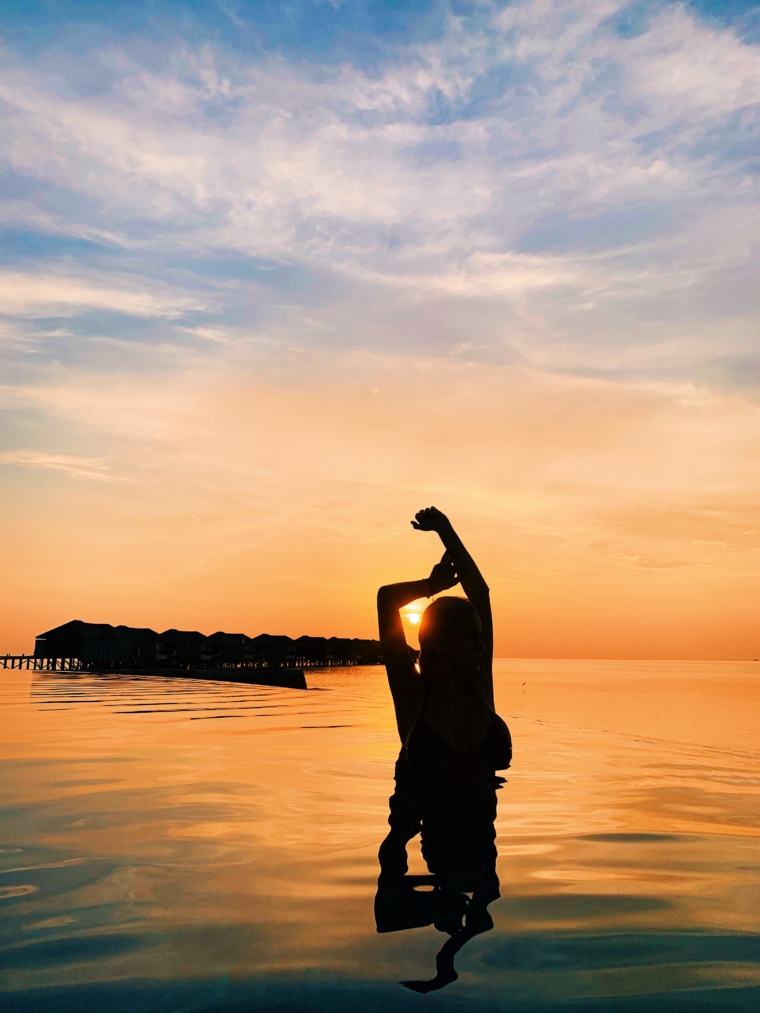 most beautiful sunset Lily Beach Resort & Spa Maldives