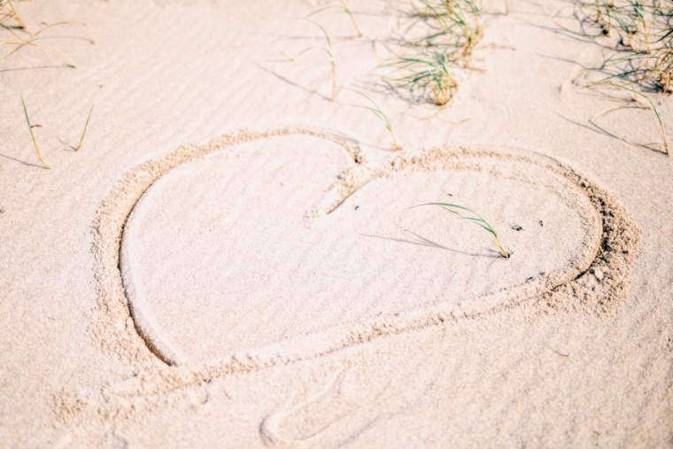 sylt sand strand herz