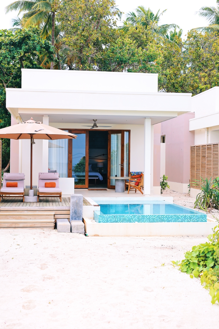 dhigali maldives beach villa with pool private beach 