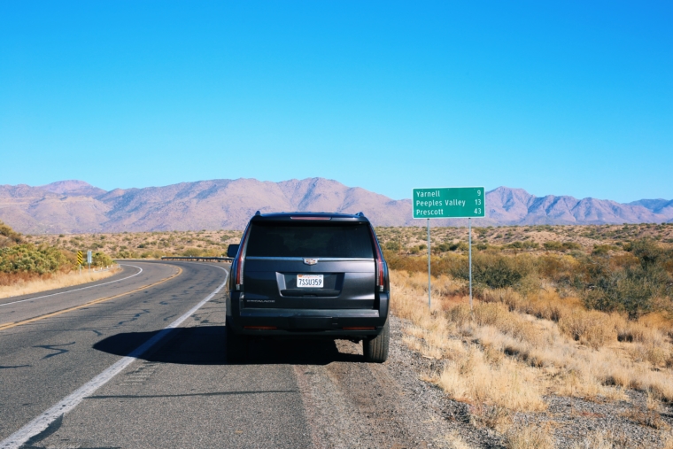 cadillac escalade road trip scenic route arizona