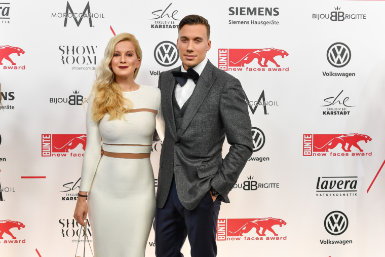 bunte new faces award red carpet palina kozyrava