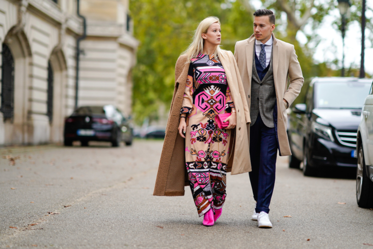 stylish couple streetstyle paris fashion week 