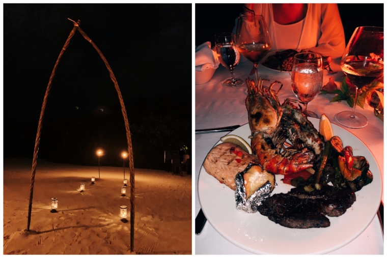 private dinner on the beach Shangri La's Villingili Resort & Spa Maldives