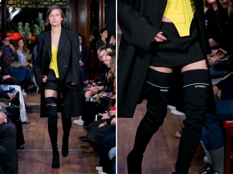 Fashion Show Vetements Gelber Body