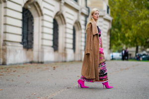 Paris Fashion Week SS 2018 Streetstyle 2017 Leonard Dress Maison Margiela Coat balenciaga pink velvet boots