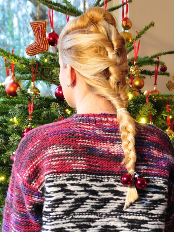 festive hairstyle weihnachtsfrisur