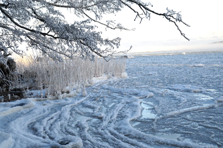 käsmu frozen gefrorener strand estland estonia beach
