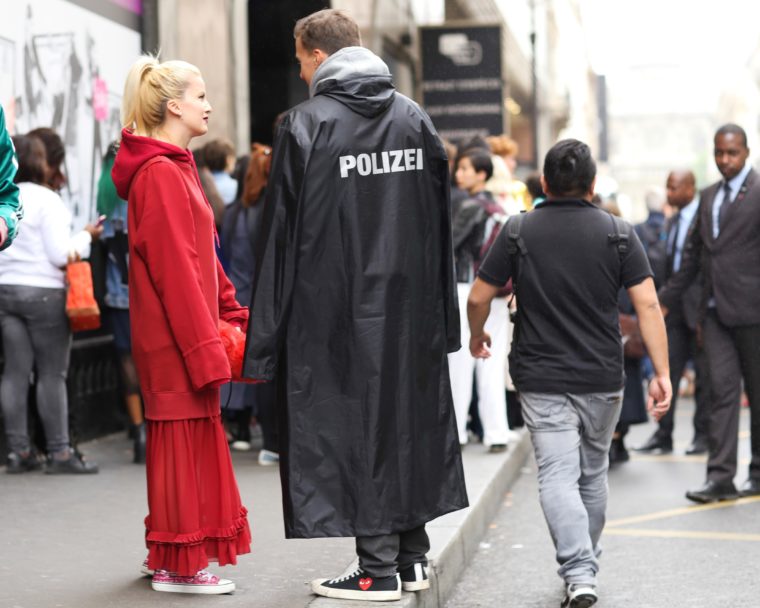 vetements polizei rain coat for sale