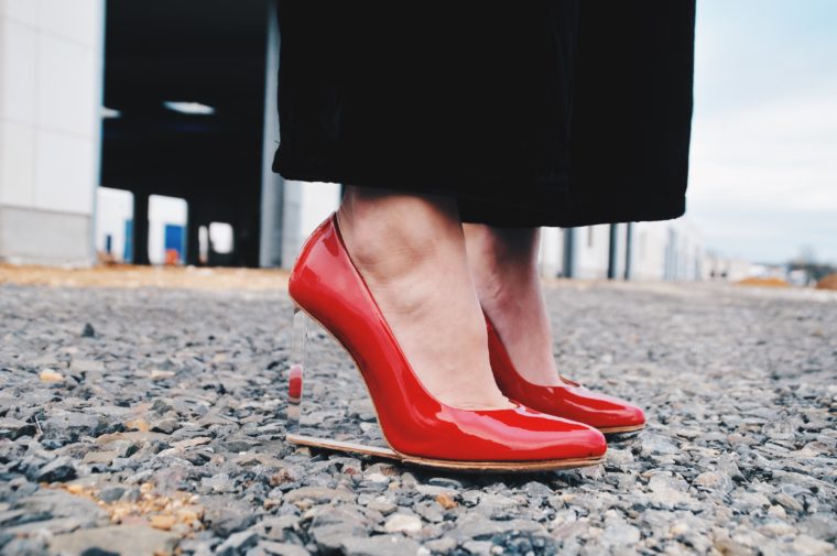 maison martin margiela h&m high heels rot schuhe