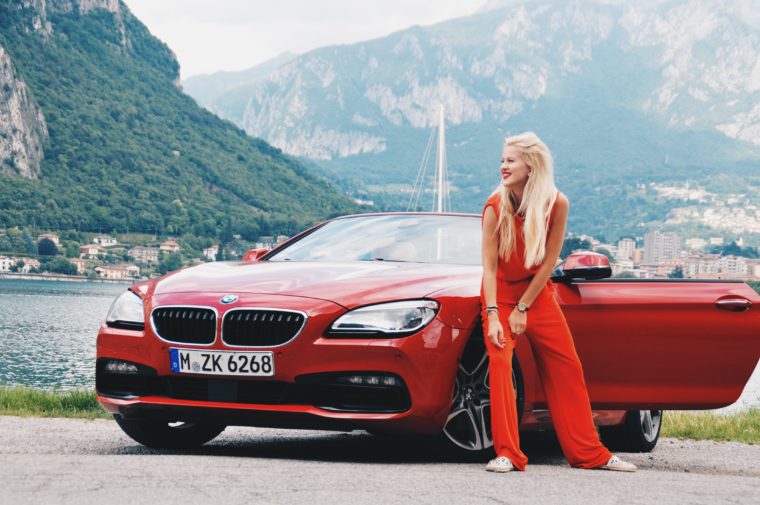 bmw 640i rot red cabrio convertible luxury car