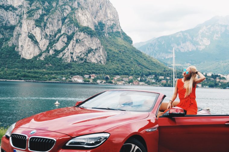 como lake shooting location belaggio bmw 640i red