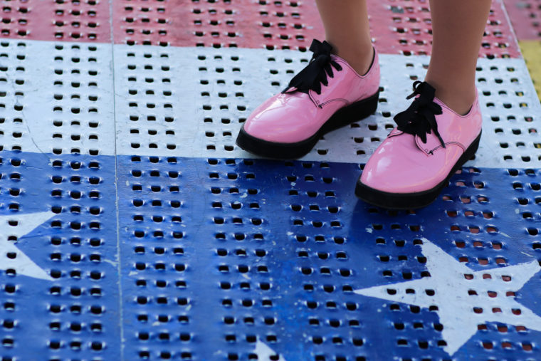 vintage rose pink creepers