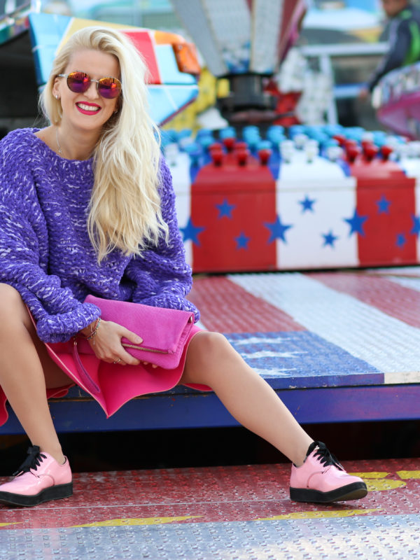 Neopren Rock mit XXL Strickpullover