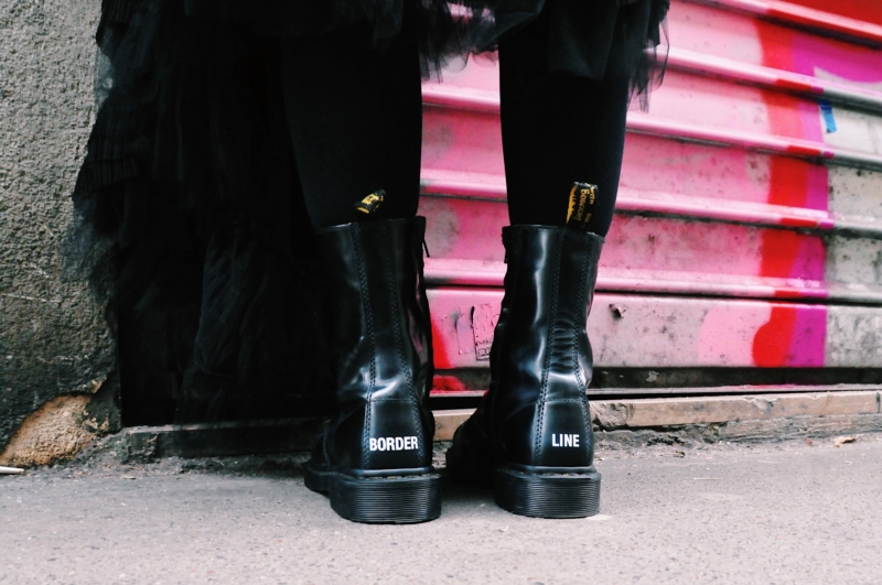 vetements border line borderline dr.martens boots shoes