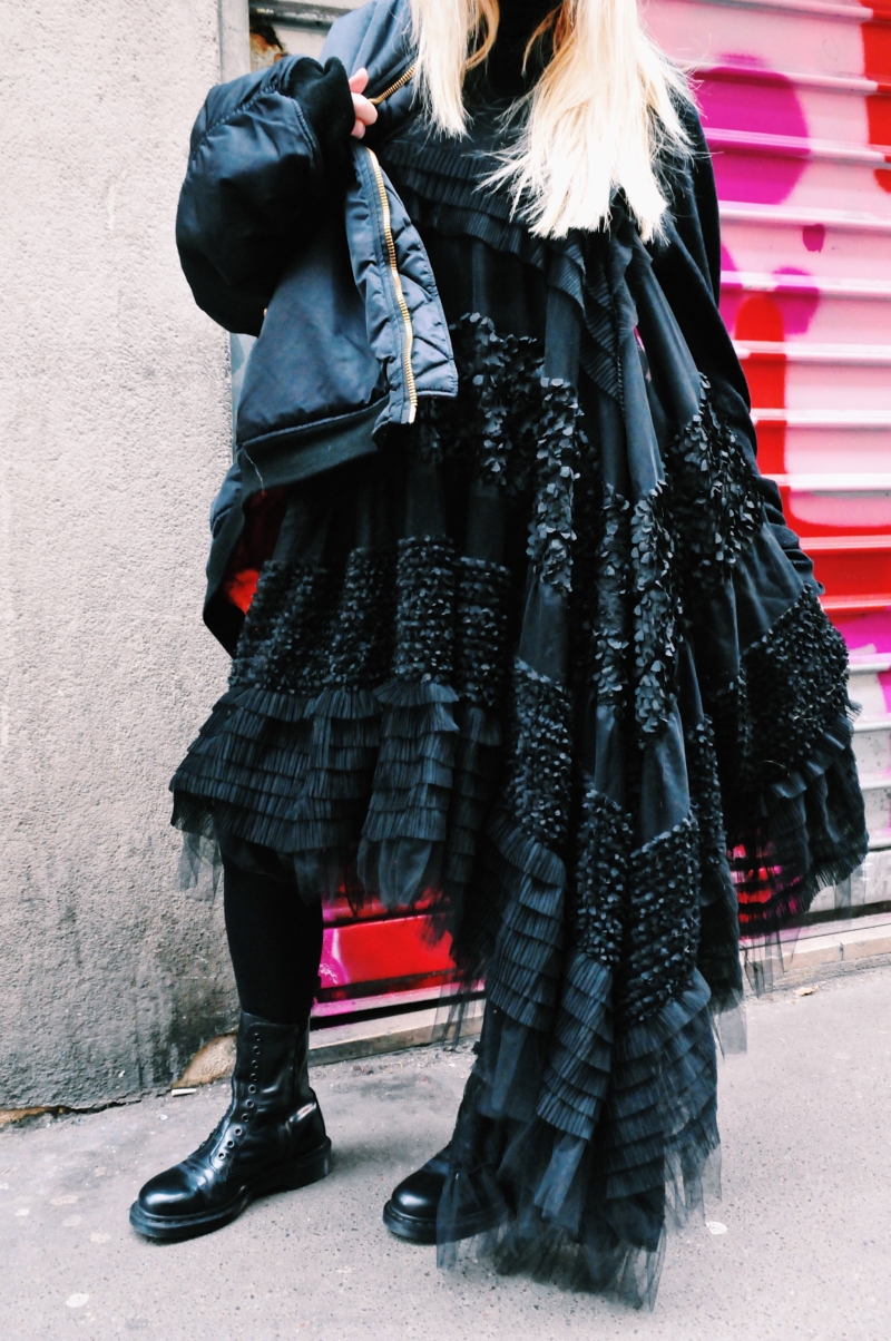 bowie wong haute couture dress black