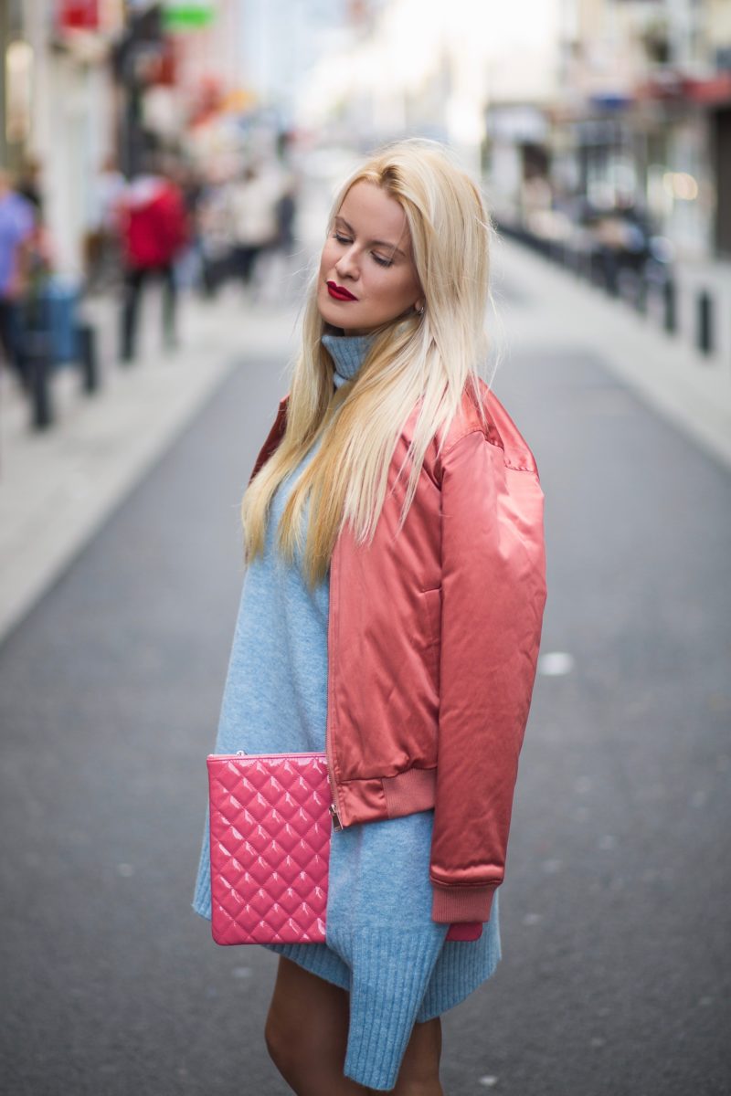 rosa satin bomber jacke soaked in luxury zalando asos mango zara