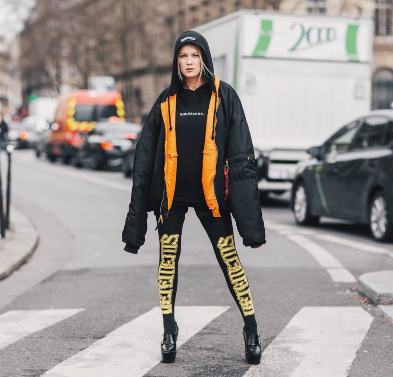 palina pralina vetements total look luisaviaroma lvr pfr paris fashion week streetstyle 2017