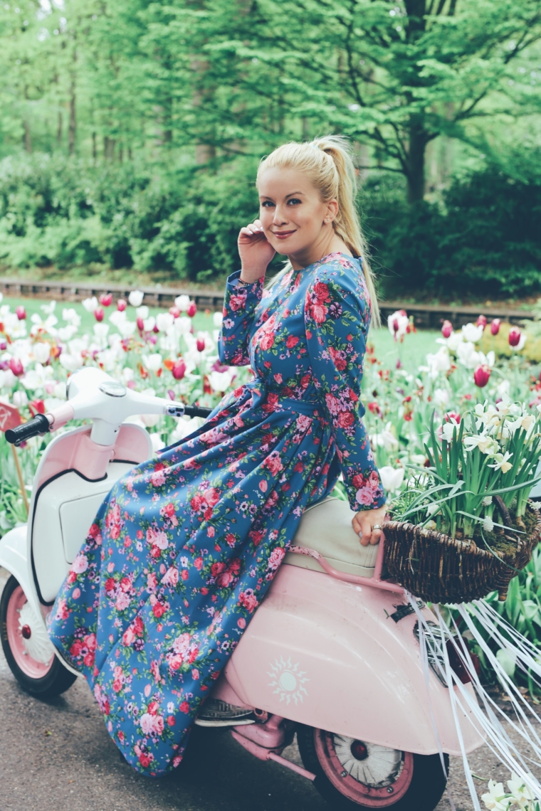 floral print dress flowers maxi kleid blumenmuster