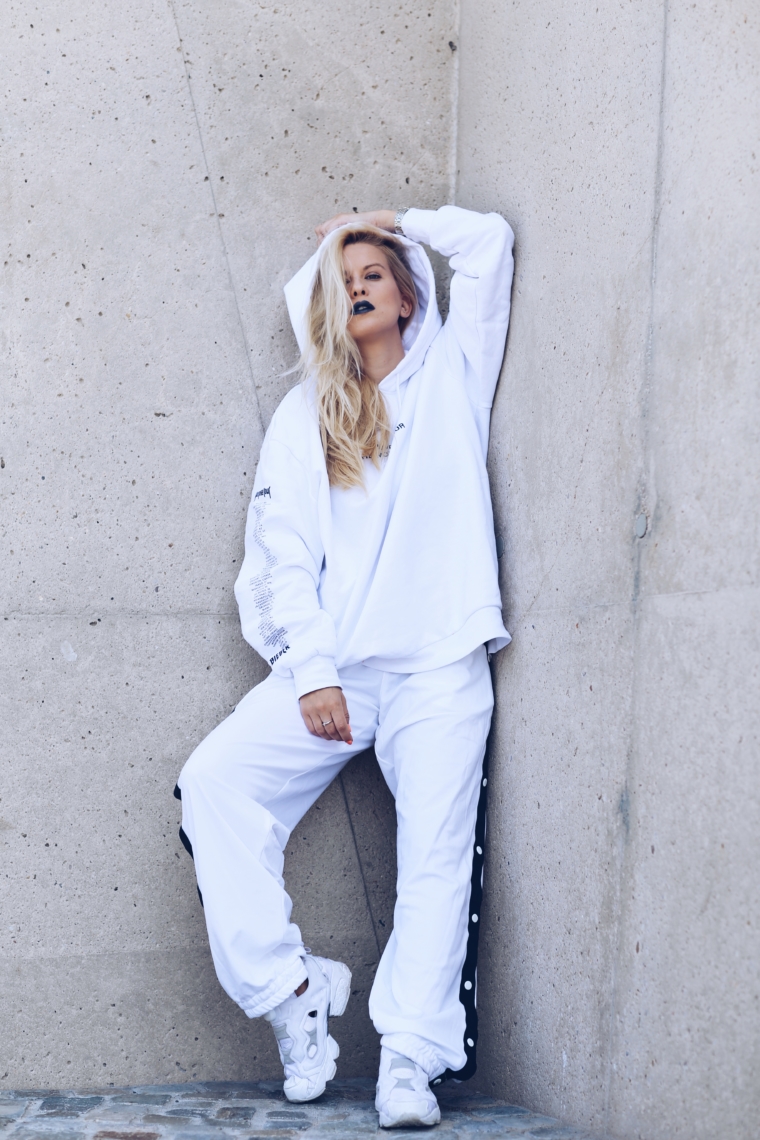 super stylish urban fashion blogger style streetstyle in white off 