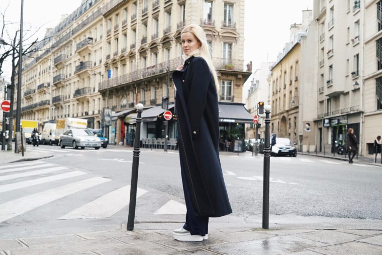 Marks & Spencer coat mantel blau blue