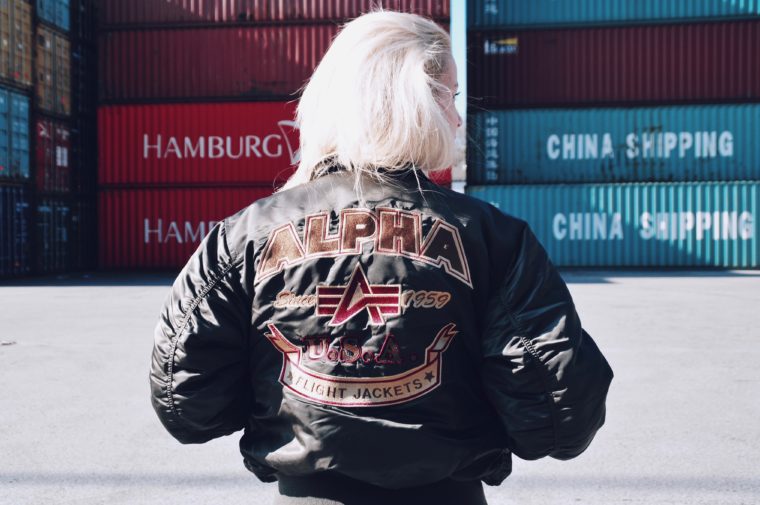 alpha industries bomber jacke damen aussergewöhnlich stickerei vintage