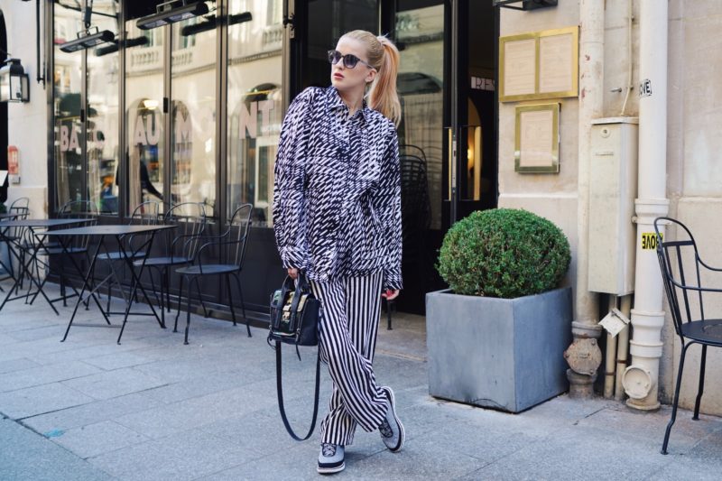 pfw, ss17, streetstyle, german fashionblogger, black & white, mix, outfit, sunglasses