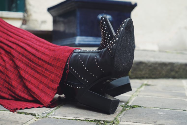 buffalo boots blogger schiefeletten nieten boots studs 