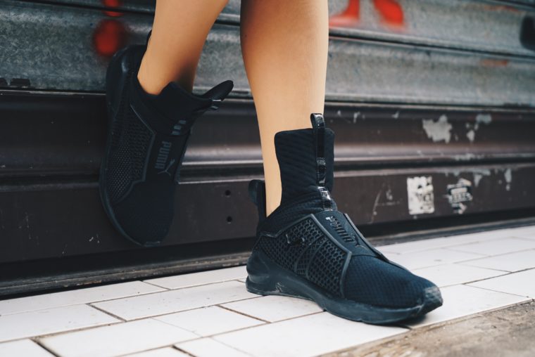 the trainer, rihanna, fenty, puma, black, limited edition sneaker
