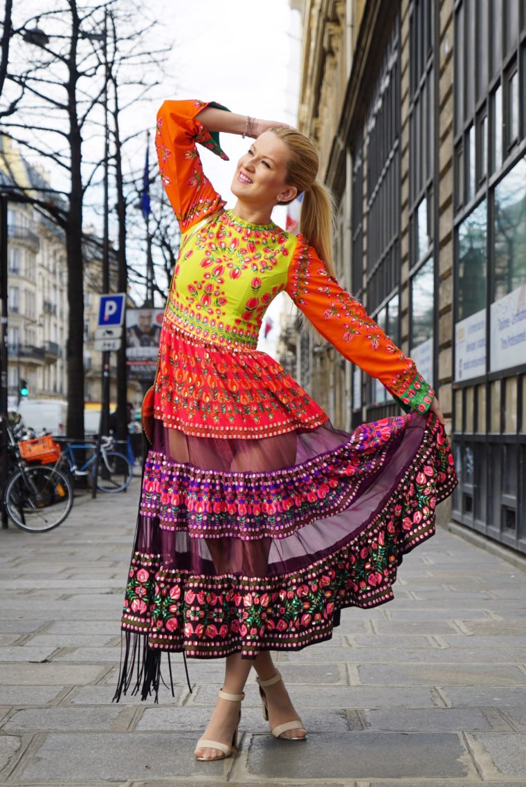 Manish Arora Dress Paris Fashion Week Streetstyle