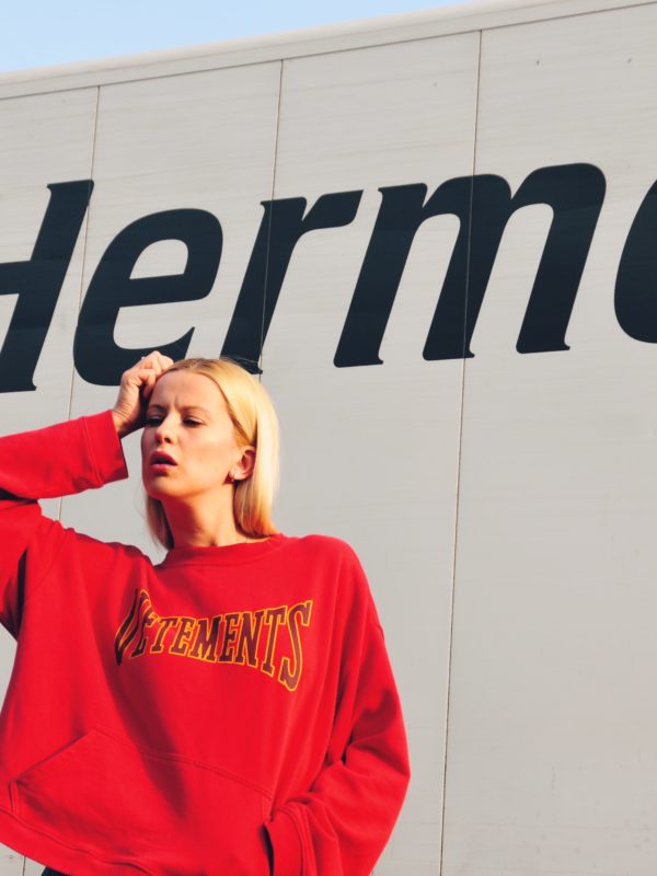 vetements demna gvasavia hoodie sweater sweatshirt limited edition red matchesfashion exclusive colloection