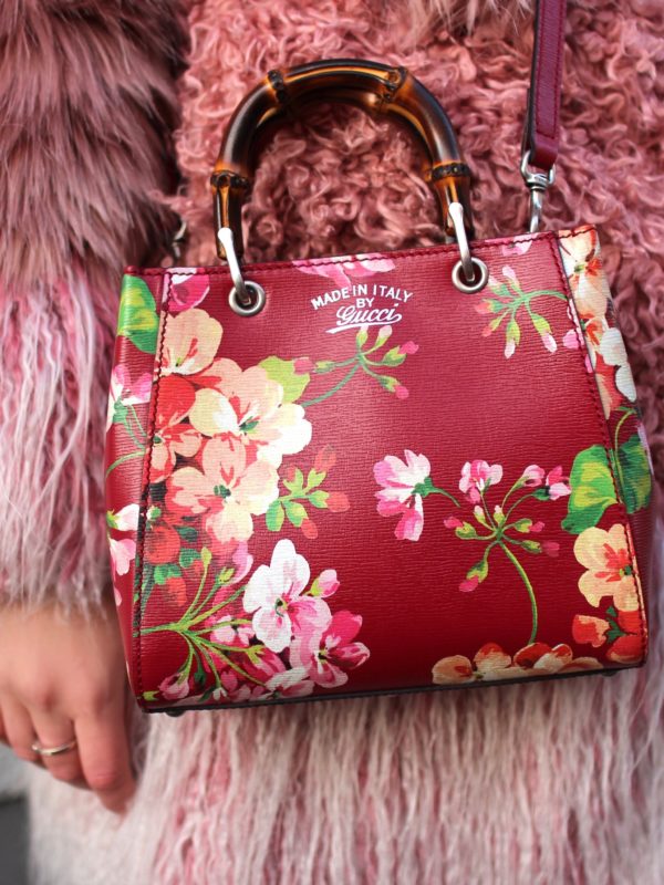 gucci blooms mini bag with bamboo