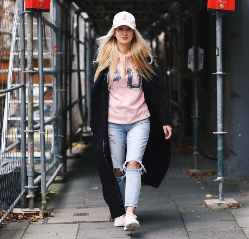 lässiger every day look langer mantel