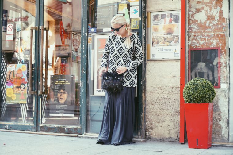 Felltasche mit Augen