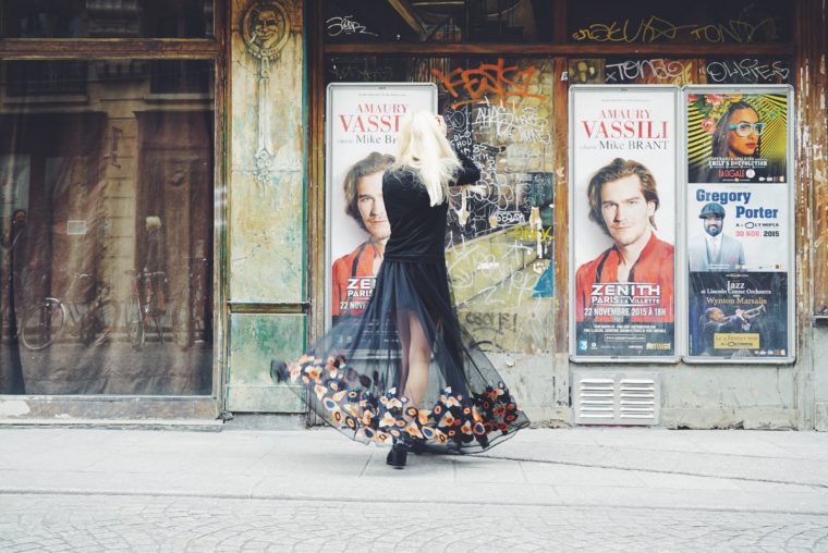 schwarzer durchsichtiger maxi-Rock