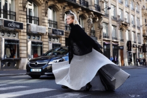 Talbot Runhof schwarz weiß look haute couture style paris fashion week
