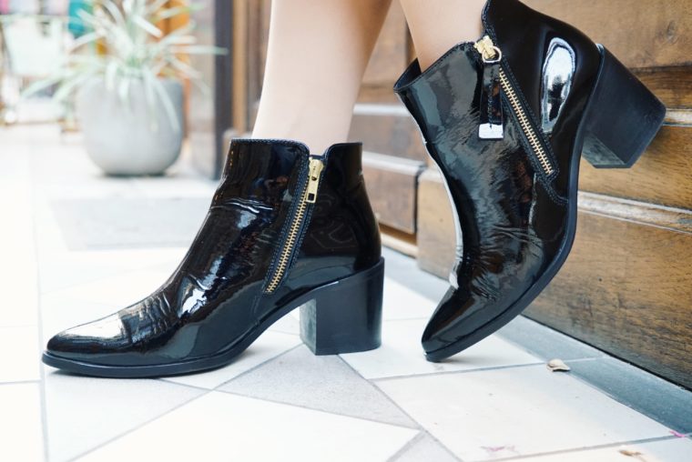 lack leder stiefeletten boots buffalo spitz