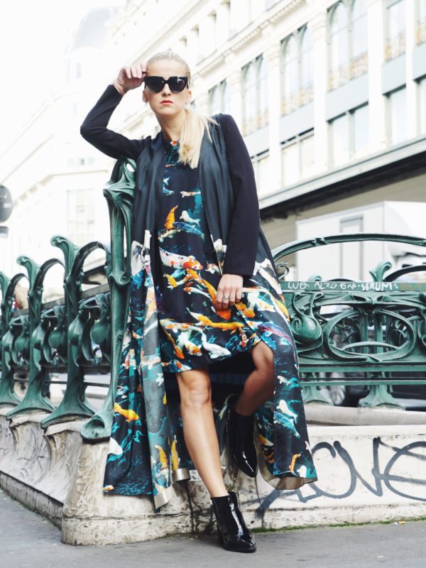 House of Cannon Silk Cape Dress