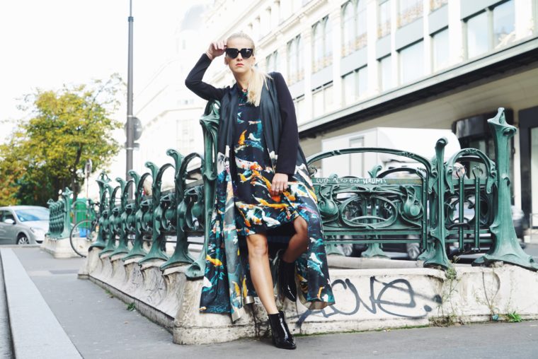 House of Cannon Silk Cape Dress