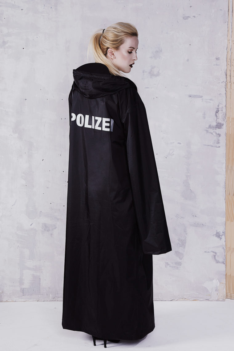 polizei mantel rain coat vetements limited