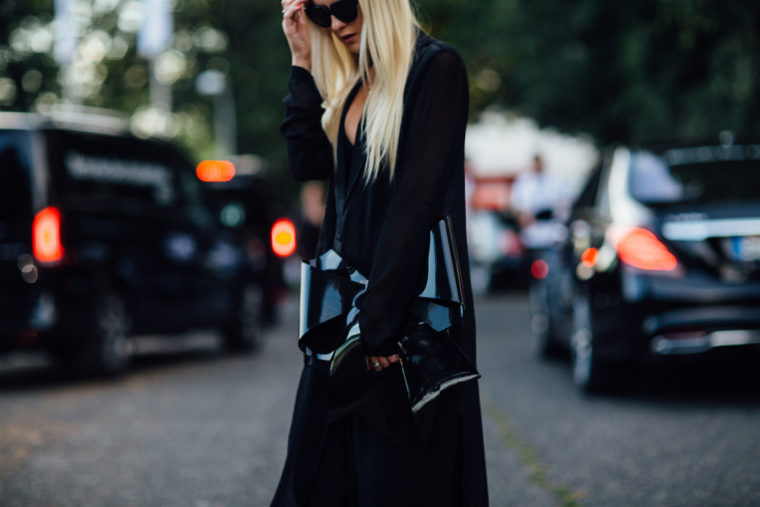 palina pralina, streetstyle, berlin, black, schleifentasche, blond