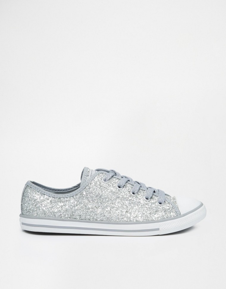 Converse - Chuck Taylor All Star Dainty - Turnschuhe mit silbernem Glitzer - Lucky Stone