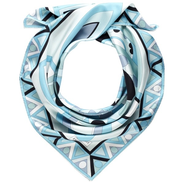 Emilio Pucci: Damen Tuch, aqua Seide