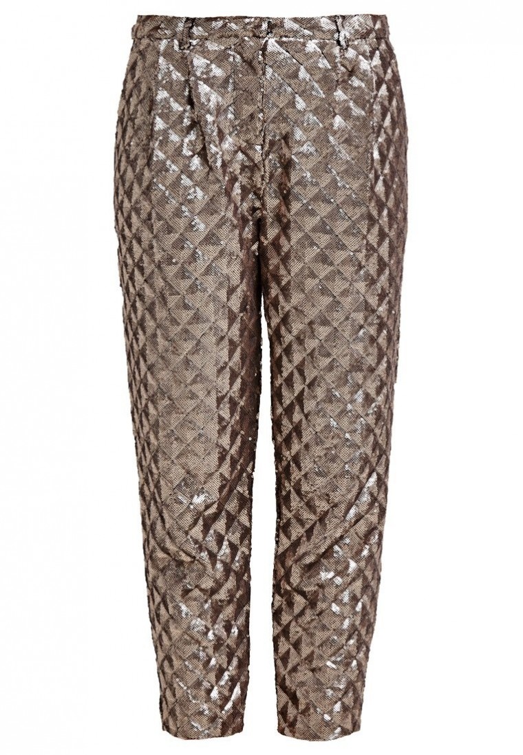 Topshop DIAM Stoffhose gold glitzer