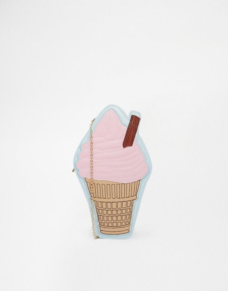 Skinnydip - Tasche in Eiscremeform mit Kettenriemen - Mehrfarbig ice cream
