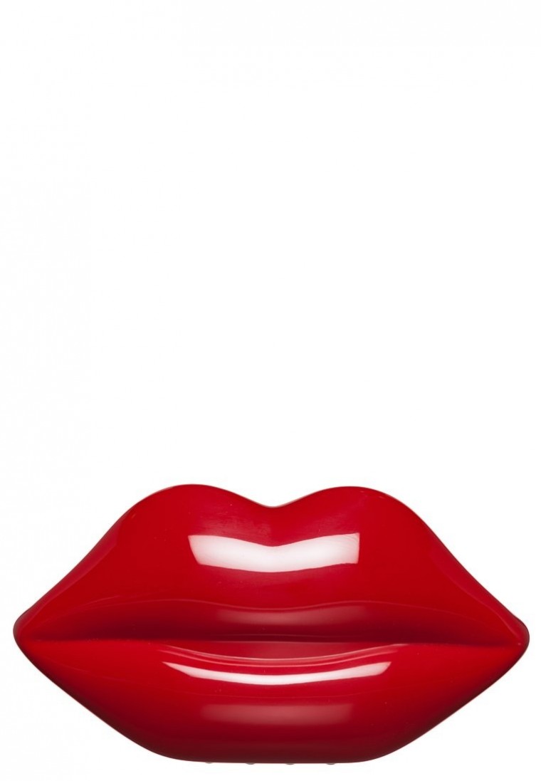 Lulu Guinness PERSPEX LIPS Clutch red lips kiss lippen clutch