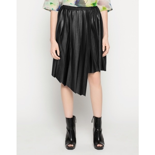 minimarket Plisseerock mit asymmetrischem Saum 'Capo' Damen schwarz