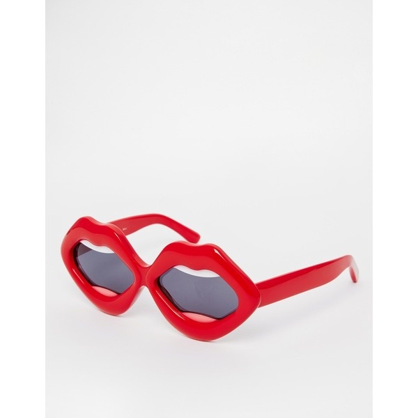 Linda Farrow - For Yazbuky Lips - Sonnenbrille - Rot