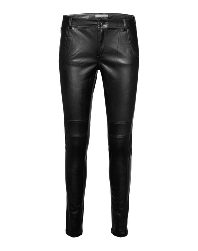 ESPRIT Hose in Lederoptik schwarz