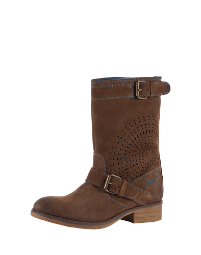 Desigual Biker Boot mit Cut Outs 'Malva' braun